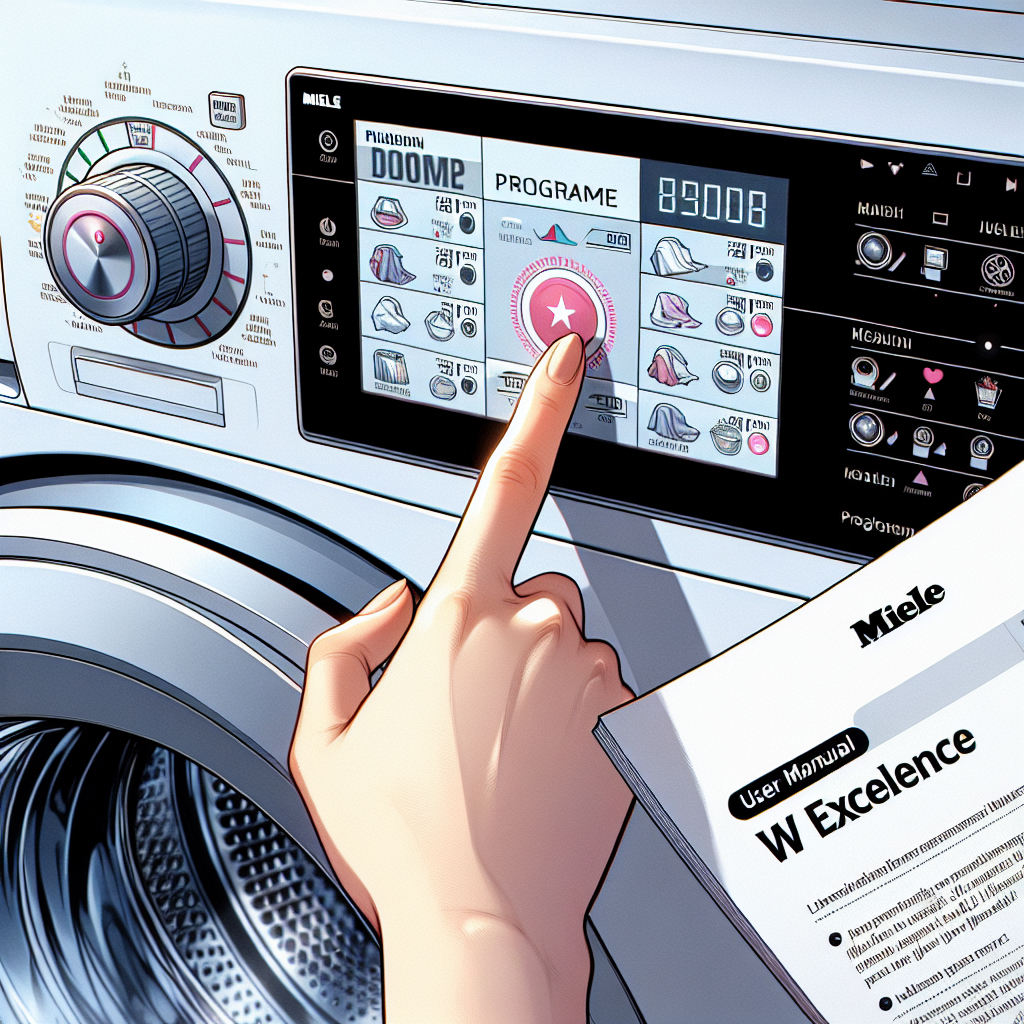 Hoe kies ik het juiste programma bij de Miele W Excellence?